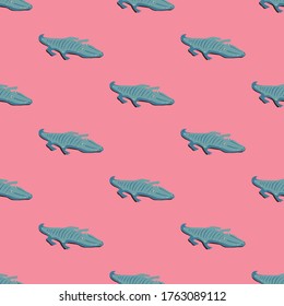 Inflatable crocodile vector background pattern