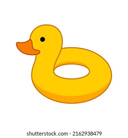 Inflatable Duck isolated on white background