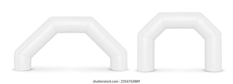 Inflatable finish arch illustration. inflatable arch, suitable for various outdoor sports activities, vector illustration