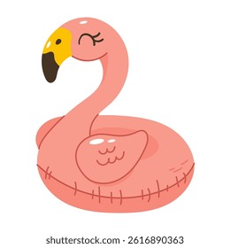 Inflatable flamingo float cartoon for summer fun
