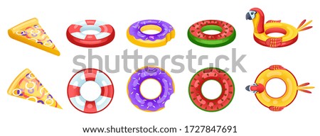 Similar – Image, Stock Photo Colorful floats on a pool