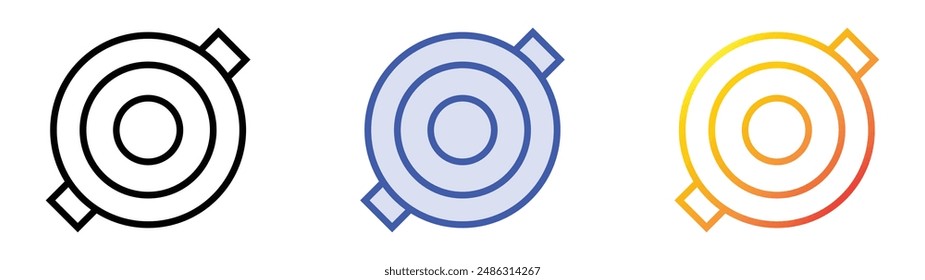 inflatable icon. Linear, Blue Fill and Gradient Style Design Isolated On White Background