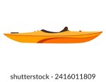 Inflatable kayak boat vector cartoon illustration isolated on a white background.