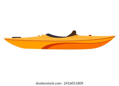 Inflatable kayak boat vector cartoon illustration isolated on a white background.