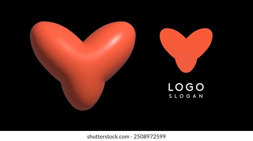 Inflatable letter Y appealing 3D logo, glossy shiny bubble logotype for education and childish poster design, U2K brand identity, tech startup, eye-catching typographic. Vector illustration