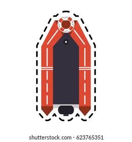 inflatable lifeboat icon image 