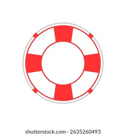 Inflatable lifebuoy ring vector – rescue and safety device for drowning, vector on white background

