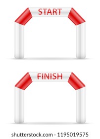 inflatable line start finish for sport vector illustration vector illustration isolated on white background