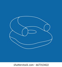 Inflatable mattress icon, vector illustration design. Summer objects collection.