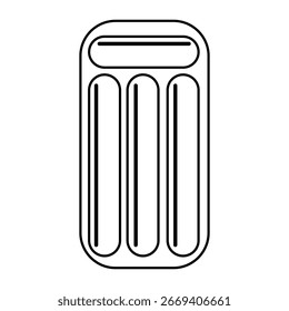 Conjunto de iconos de Vector de colchón inflable. signo de ilustración de colchón, colección. Símbolo o logotipo de la piscina.