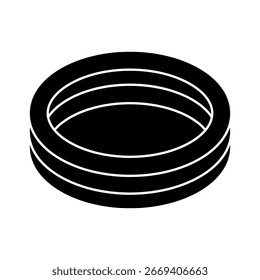 Conjunto de iconos de Vector de colchón inflable. signo de ilustración de colchón, colección. Símbolo o logotipo de la piscina.