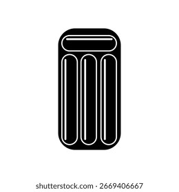 Conjunto de iconos de Vector de colchón inflable. signo de ilustración de colchón, colección. Símbolo o logotipo de la piscina.