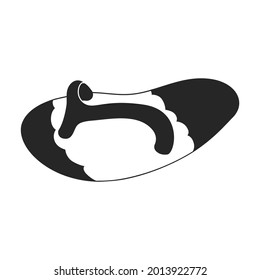 Inflatable mattress vector icon.Black vector icon isolated on white background inflatable mattress.