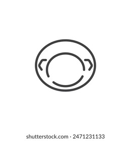 Inflatable pool float line icon. linear style sign for mobile concept and web design. Pool Float outline vector icon. Symbol, logo illustration. Vector graphics