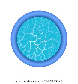 Inflatable pool vector design illustration isolated on white background