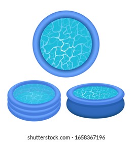 Inflatable pool vector design illustration isolated on white background