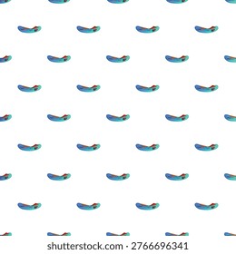 Inflatable raft boats repeating as a seamless pattern on white