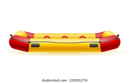 inflatable rafting boat vector illustration isolated on white background