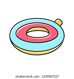 inflatable ring color icon vector. inflatable ring sign. isolated symbol illustration