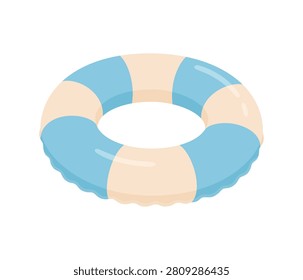 Inflatable ring, float, beach supplies, summer, sea, beach, swimming, pool, water play, leisure, outdoor, resort, vacation, travel, tropical, marine, summer holidays, beach, sandy beach, waterside, swimming, safety, lifestyle goods, recreation, pop, simple, vector, icon, flat, illustration