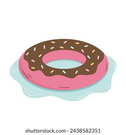 Inflatable ring in the form of donut