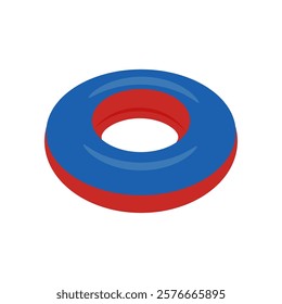 Inflatable Ring, Holidays Vector Illustration