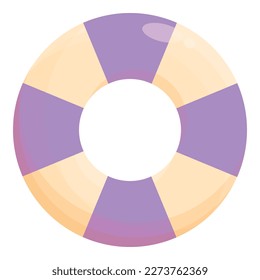 Inflatable ring icon cartoon vector. Swim pool. Water play