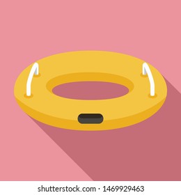 Inflatable ring icon. Flat illustration of inflatable ring vector icon for web design