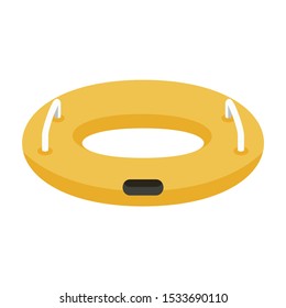 Inflatable ring icon. Flat illustration of inflatable ring vector icon for web design
