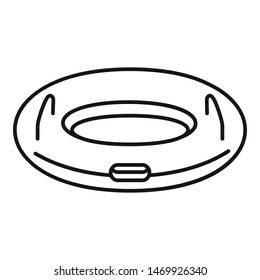 Inflatable ring icon. Outline inflatable ring vector icon for web design isolated on white background
