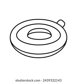 inflatable ring line icon vector. inflatable ring sign. isolated contour symbol black illustration