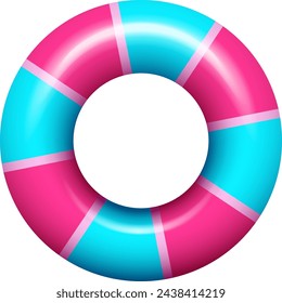 Inflatable ring. Pool kid toy. Swimming donut