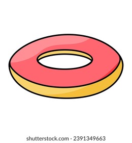 inflatable ring sea pool beach swim icon element vector illustration