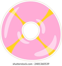 Inflatable Ring Sticker Vector Illustration