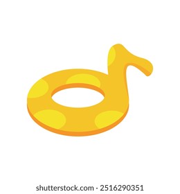 Aufblasbarer Ring mit gelben Flecken, ideal für sommerliche Designs, Einladungen zu Poolpartys, Strandprodukte und Urlaubswerbung