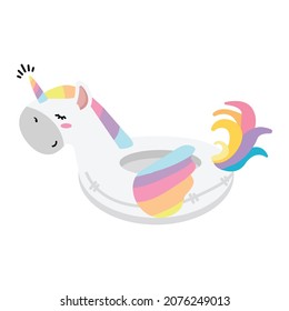 Inflatable rings illustrated unicorn float