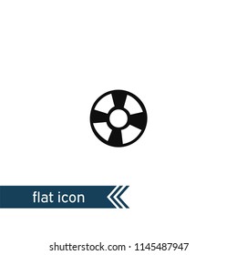 Inflatable safety swim ring vector icon