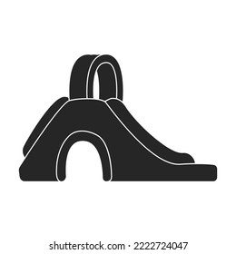 Inflatable slide vector icon.Black vector icon isolated on white background inflatable slide.