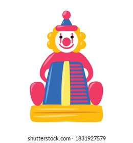 Icono de vector de diapositiva inflable.Icono de vector de dibujos animados aislado en diapositiva inflable de fondo blanco.