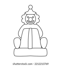 Inflatable slide vector icon.Outline vector icon isolated on white background inflatable slide.