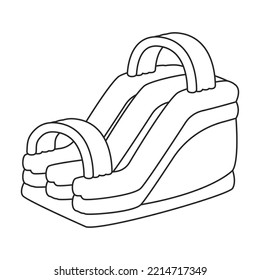 Inflatable slide vector icon.Outline vector icon isolated on white background inflatable slide.