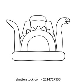 Inflatable slide vector icon.Outline vector icon isolated on white background inflatable slide.