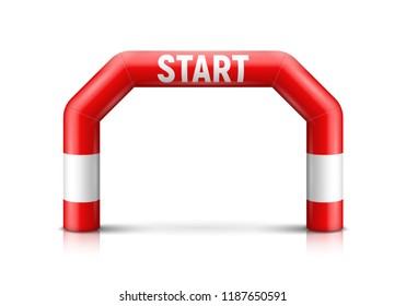 Inflatable start arch. Inflatable arch for sporting events. Vector template for your design.