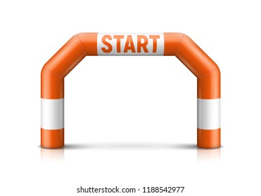 Inflatable start arch. Inflatable arch for sporting events. Vector template for your design.