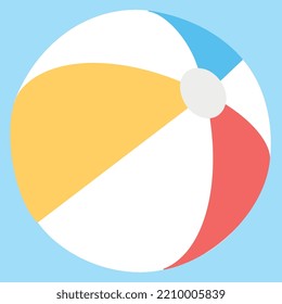 Inflatable summer beach ball vector