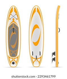 inflatable sup board for outdoor activities and water sports vector illustration isolated on white background