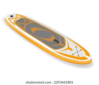 inflatable sup board for outdoor activities and water sports vector illustration isolated on white background