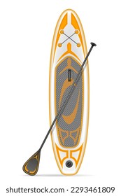 inflatable sup board for outdoor activities and water sports vector illustration isolated on white background