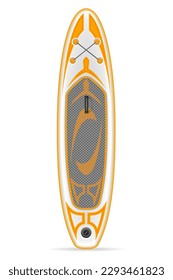 inflatable sup board for outdoor activities and water sports vector illustration isolated on white background