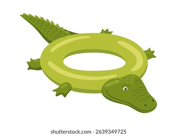 Inflatable swim pool ring. Colorful floater element for beach, swimming pool lifebuoy and life saver equipment. Inflatable rubber toy, cartoon vector illustration